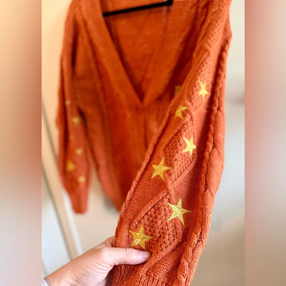 TAYLOR SWIFT The Life of a Showgirl Orange Cardigan, Size S - Picture 4 of 9